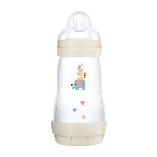 MamBaby - butelka dla niemowląt 260ml - anty-kolkowa - beżowa
